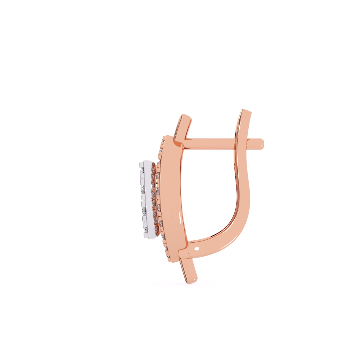 Trendy Leaf Style Cluster Hoop Earrings